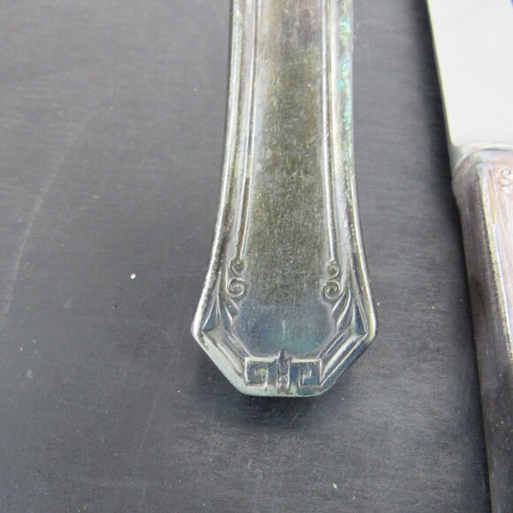 Reed & Barton Pompeian Greek Key & Scrollwork Design Flatware 5 Knives Vintage - Picture 7 of 8